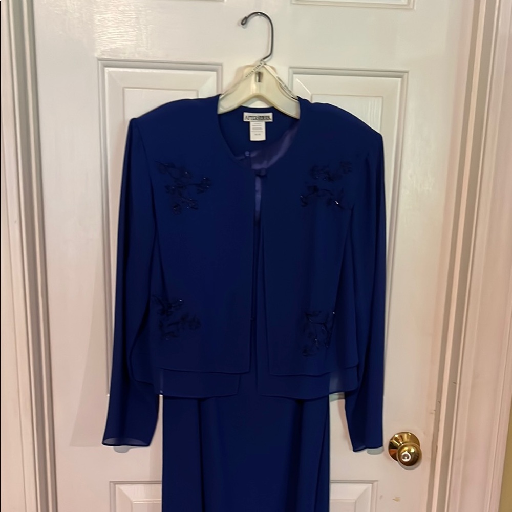 After Dark Royal Blue Dress and Jacket Set